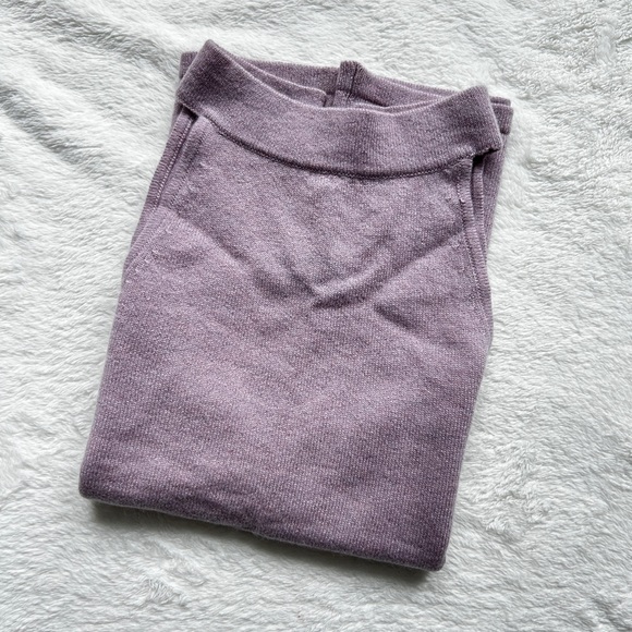 Lavender high neck cashmere crop tank - Picture 4 of 4